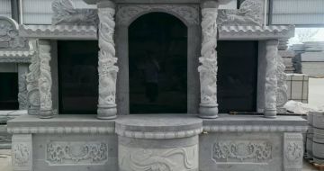 襄阳 芝麻灰高档墓碑，土墓，可定制