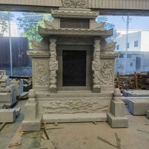 襄阳 芝麻灰高档墓碑、土墓，一套也支持定做