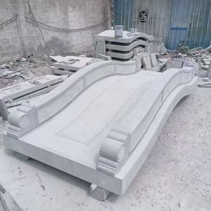 襄阳 芝麻灰花岗岩园林景观 小石桥