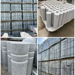 襄阳 芝麻白花岗岩挡车柱、隔离柱多少钱