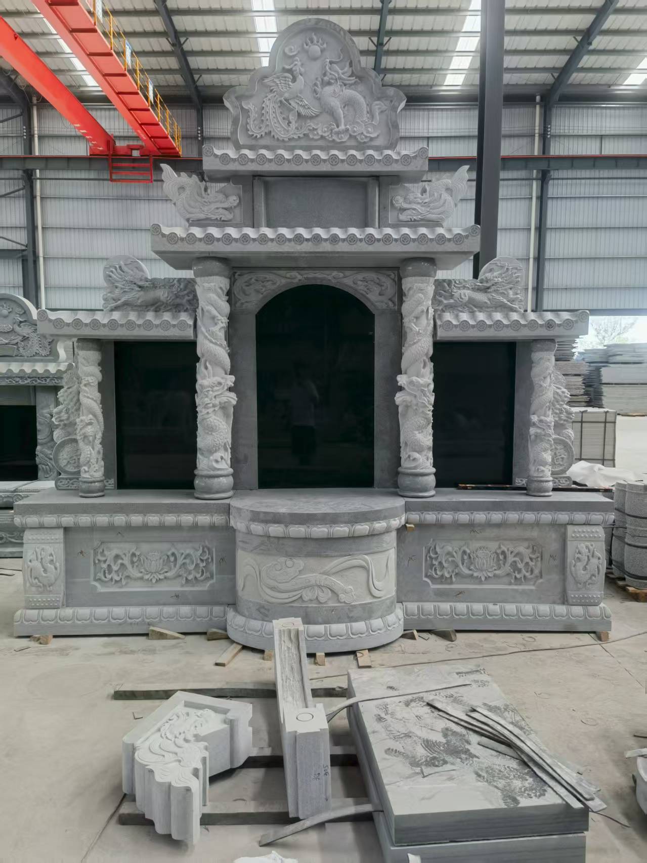 襄阳 芝麻灰高档墓碑，土墓，可定制