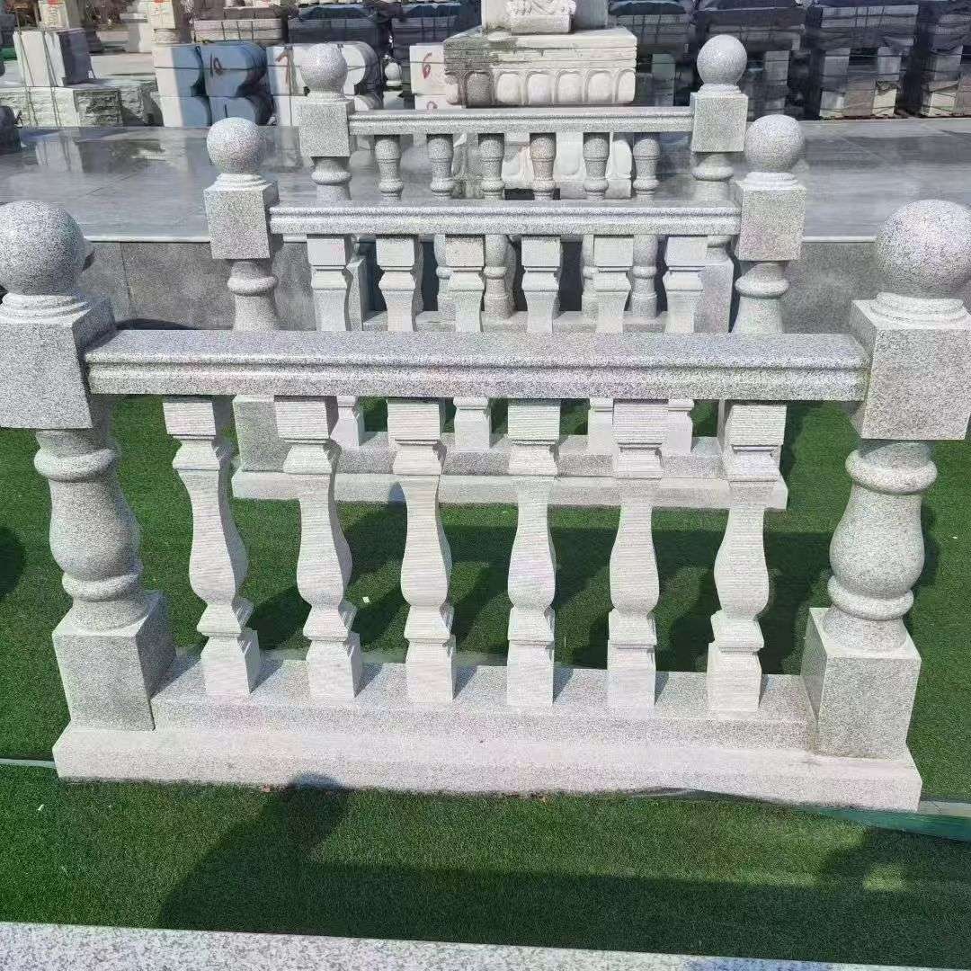 襄阳 别墅石材栏杆特写