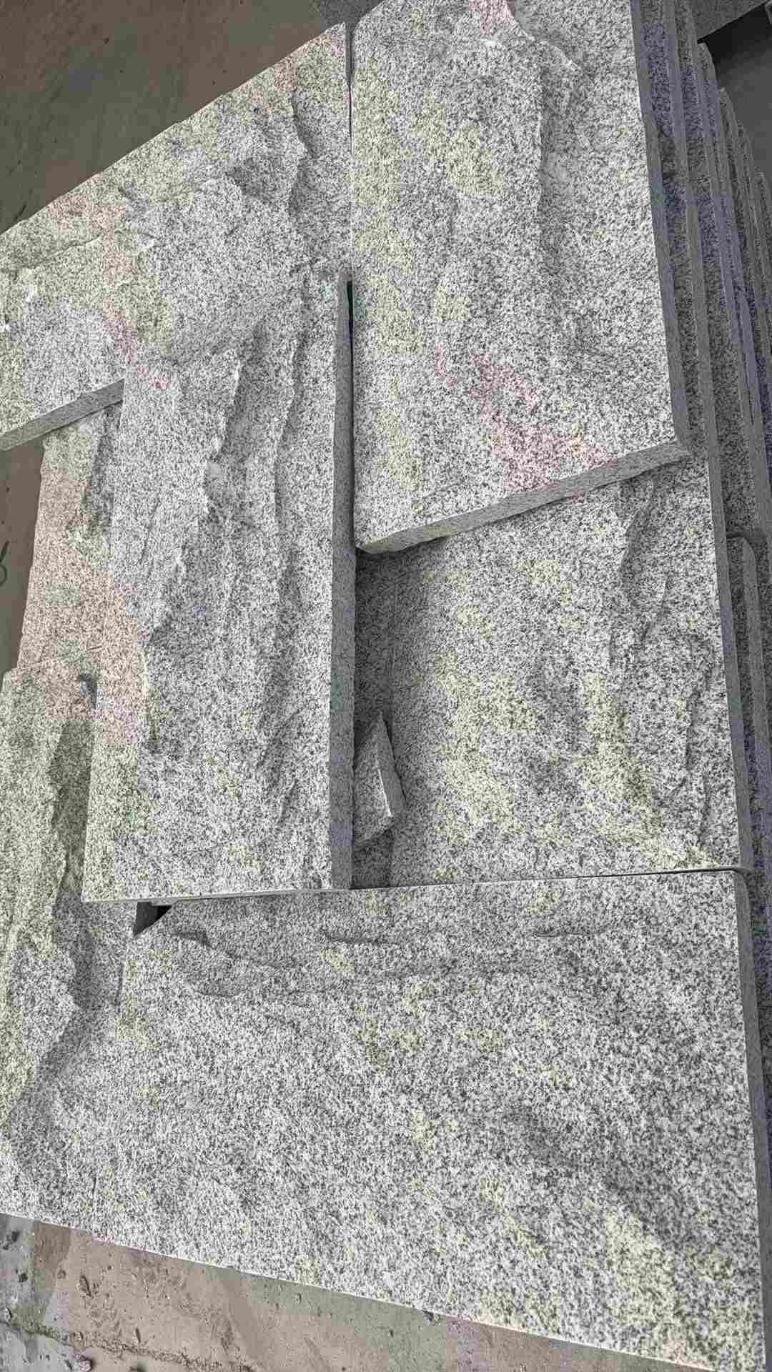 襄阳 芝麻白自然面花岗岩成品板